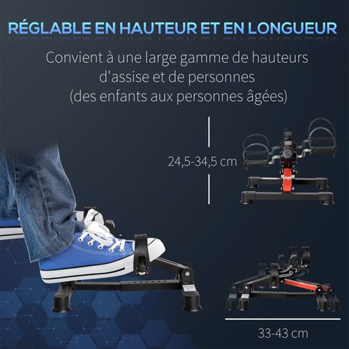 Mini vélo d'appartement pédale gymnastique réglable Fitness
