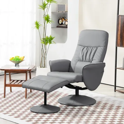 Fauteuil Relax Inclinable Pivotant Avec Repose-pied