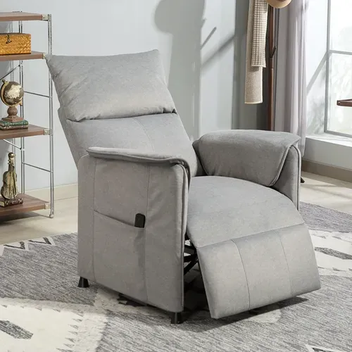 Fauteuil Relax électrique Inclinable Repose-pieds Rétractable Velours
