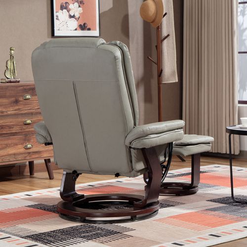 Fauteuil De Relaxation Inclinable Pivotant Avec Repose-pied Pu