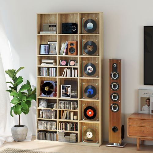 étagère Rangement Cd/dvd 33 Compartiments Réglables