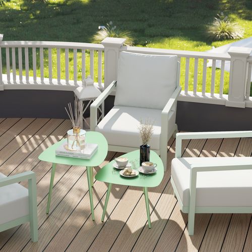 Lot De 2 Tables Basses Gigognes De Jardin