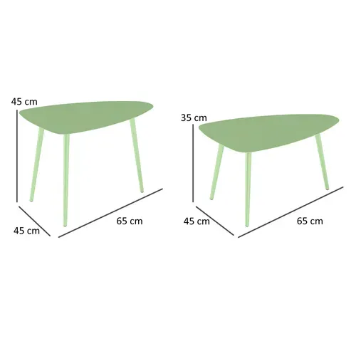 Lot De 2 Tables Basses Gigognes De Jardin
