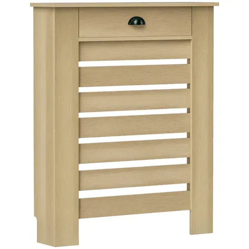 Cache-radiateur Design Panneau Avec Tiroir Effet Bois