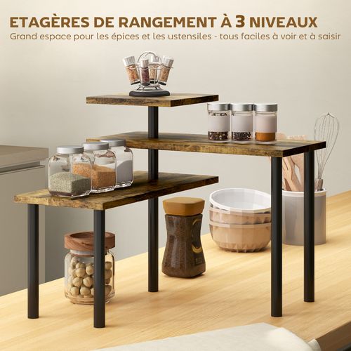 étagère De Cuisine à Poser Modulable 3 Niveaux