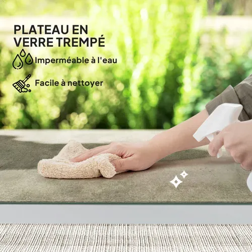 Salon De Jardin Design Relax 2 Personnes 3 Pièces Coussins Déhoussables Gris