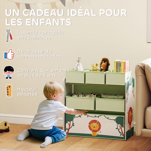 étagère De Rangement Enfant Design Lion - 6 Tiroirs