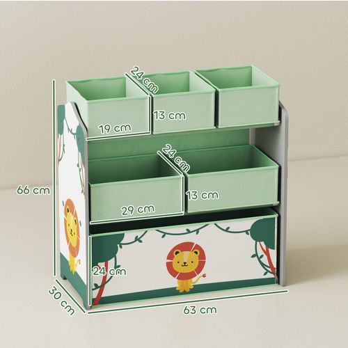 étagère De Rangement Enfant Design Lion - 6 Tiroirs