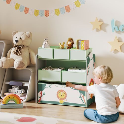 étagère De Rangement Enfant Design Lion - 6 Tiroirs