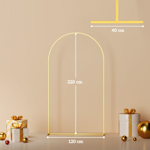Arche Décorative De Mariage - Arche De Ballon - Acier Doré