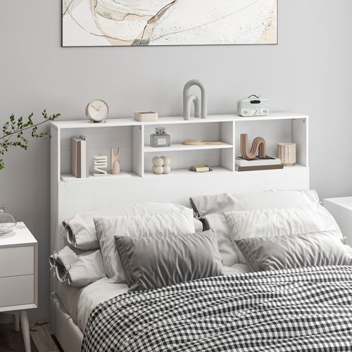 Tête De Lit Avec Rangement 140 Cm - 4 Niches, Grande étagère