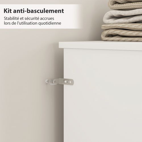 Tête De Lit Avec Rangement 140 Cm - 4 Niches, Grande étagère