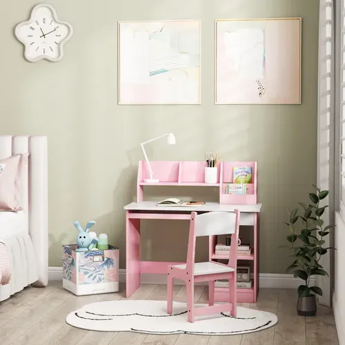 Bureau Enfant Multi-rangement - Ensemble Bureau, Chaise, étagère