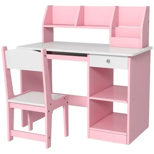 Bureau Enfant Multi-rangement - Ensemble Bureau, Chaise, étagère