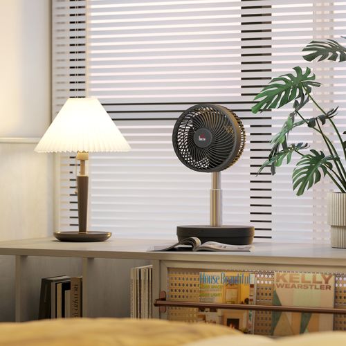 Ventilateur 2 En 1 Pliable Aigostar Paula - Sur Pied Ou Table, 4 Vitesses, LED, Batterie 8000mAh 22h, USB - Maison Bureau Extérieur