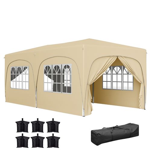 Tonnelle Barnum Pop Up Automatique 3x6 M Réglable Avec Accessoires