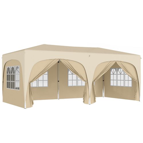 Tonnelle Barnum Pop Up Automatique 3x6 M Réglable Avec Accessoires
