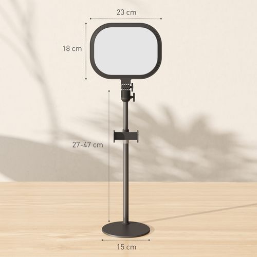 Lampe De Bureau LED Dimmable Réglable Port USB Noir