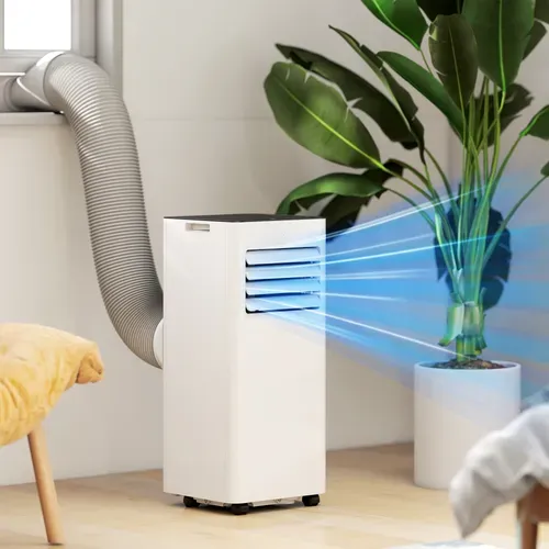 Climatiseur Mobile 7000btu 3 En 1 Télécommande Kit Évacuation Inclus Blanc