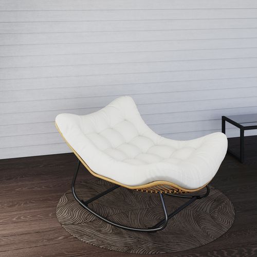 Fauteuil De Jardin à Bascule à Oreilles épais Coussin