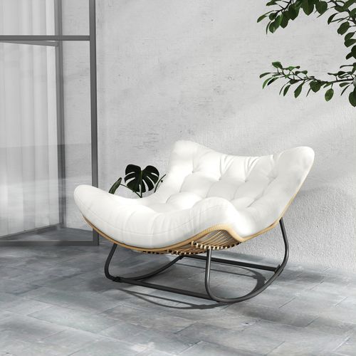 Fauteuil De Jardin à Bascule à Oreilles épais Coussin