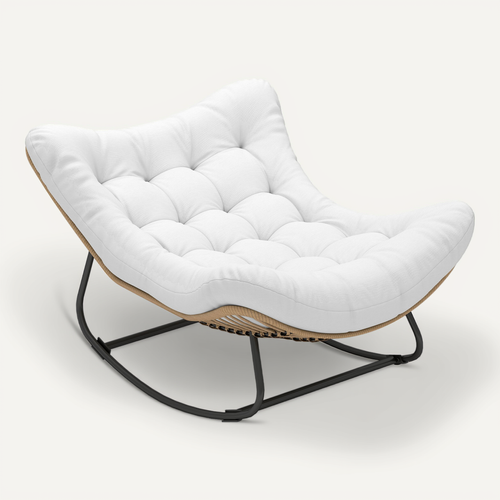 Fauteuil De Jardin à Bascule à Oreilles épais Coussin