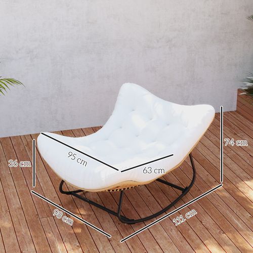 Fauteuil De Jardin à Bascule à Oreilles épais Coussin