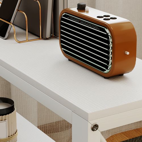 Bureau D'angle Modulable Multi-rangement Métal Panneaux Blanc