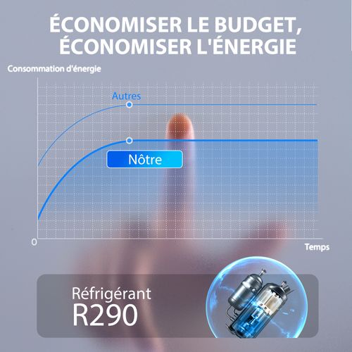 Déshumidificateur D'air 20l/jour Mobile Silencieux Réservoir 4,5l Timer 24h écran LED