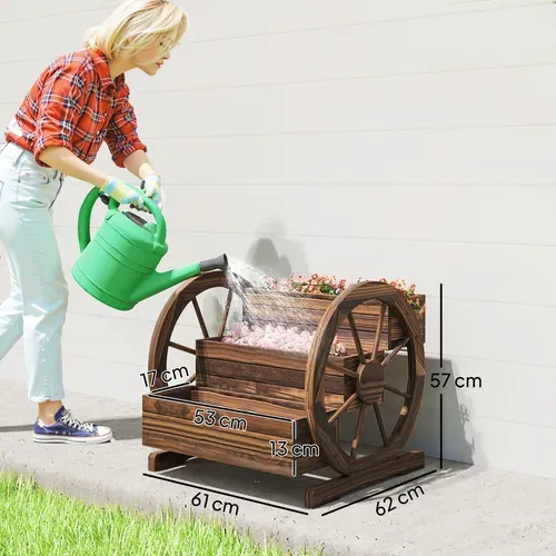 Jardinière Sur Pied Carré Potager 3 étages Style Rustique Chic