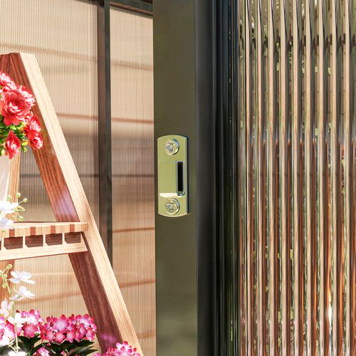 Serre De Jardin Alu Polycarbonate Fondation Lucarne Porte