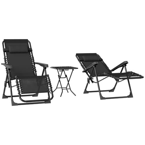 Lot De 2 Chaises Longues Pliables