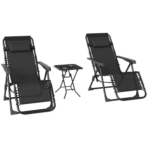 Lot De 2 Chaises Longues Pliables