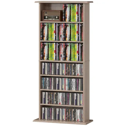 étagère Range Cd - Meuble Cd Dvd - 8 Compartiments 6 étagères