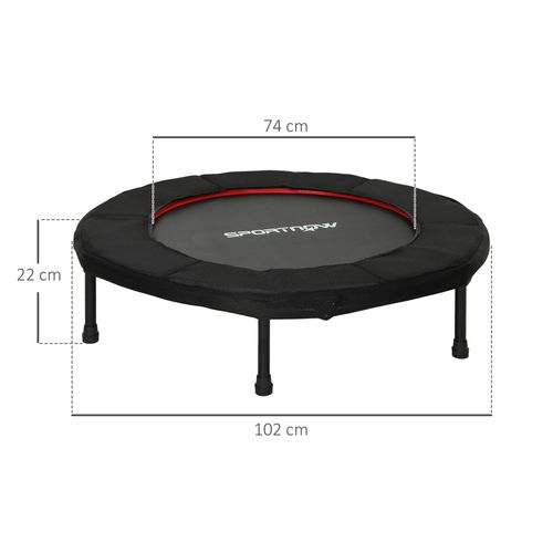 Trampoline Fitness Dia. 102 Cm Noir Rouge