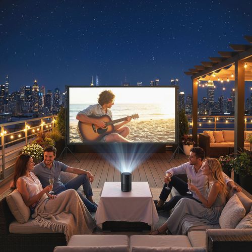 écran De Projection 120" 16:9 HD 4k/8k Blanc Noir