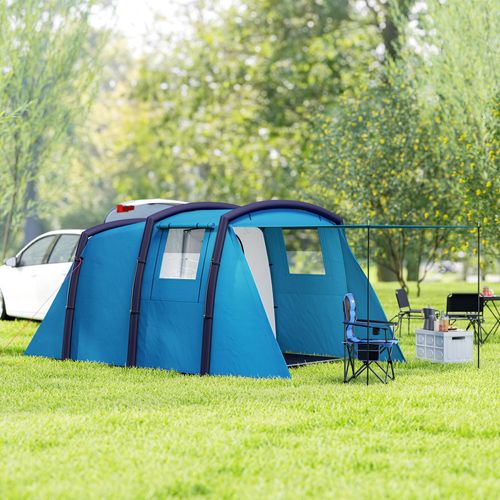 Tente De Camping Gonflable Tunnel 3-6 Pers. Pompe Incluse