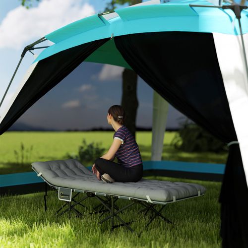 Lit De Camping Pliable Matelas Pochette Latérale Sac Inclus