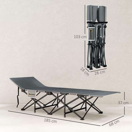 Lit De Camping Pliable Matelas Pochette Latérale Sac Inclus