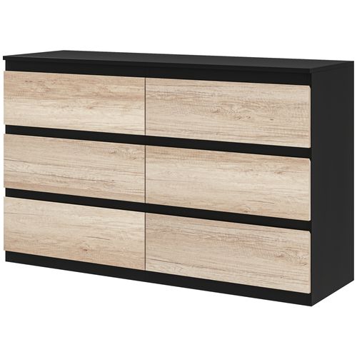 Commode 6 Tiroirs Coulissants Sans Poignées