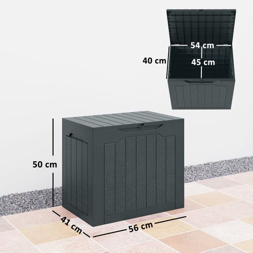 Coffre De Jardin Effet Rotin Et Bois