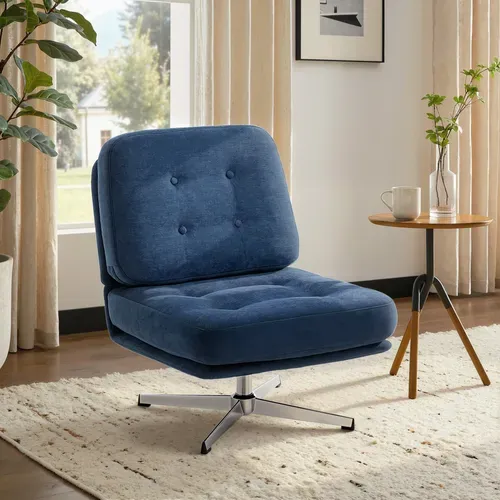Fauteuil Lounge Design Chesterfield Capitonné Pivotant