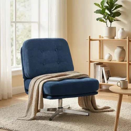 Fauteuil Lounge Design Chesterfield Capitonné Pivotant