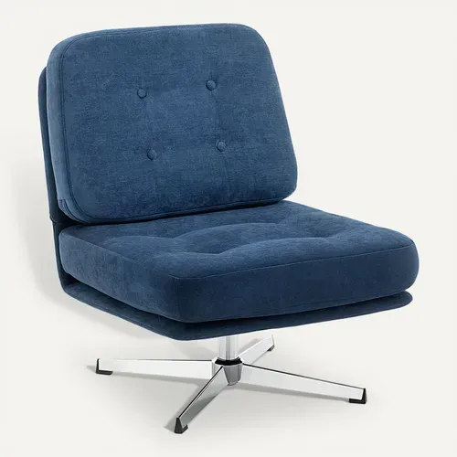 Fauteuil Lounge Design Chesterfield Capitonné Pivotant