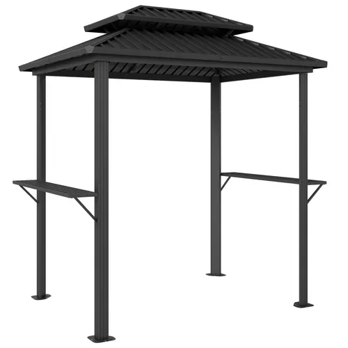 Abri Pergola Pour Barbecue Métal Alu Noir