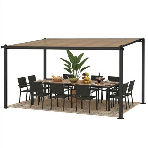 Pergola Adossée Alu Polycarbonate Gouttières