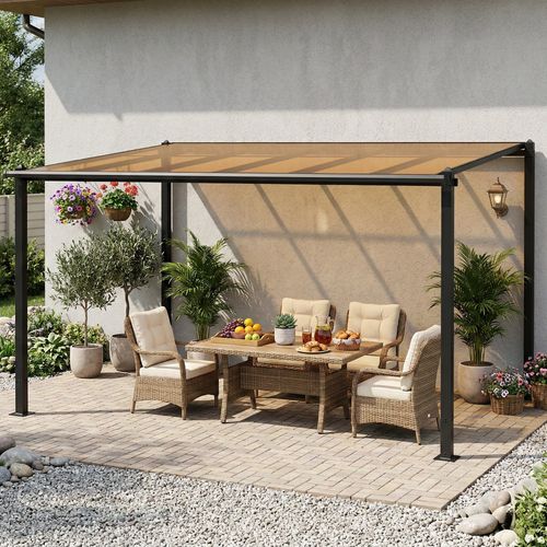 Pergola Adossée Alu Polycarbonate Gouttières
