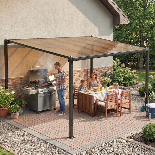 Pergola Adossée Alu Polycarbonate Gouttières