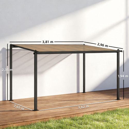 Pergola Adossée Alu Polycarbonate Gouttières