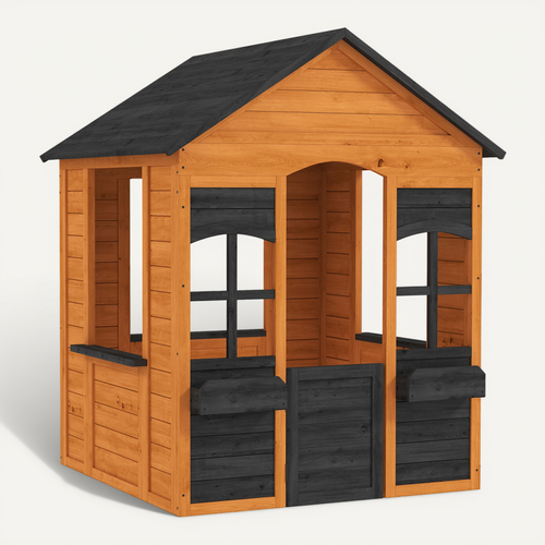 Maisonnette Enfant Bois Pré-huilé Noir